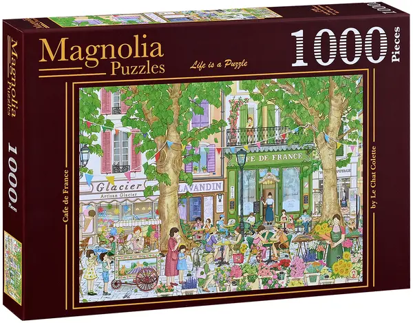 Puzzle Magnolia din 1000 piese - Cafenea franceză