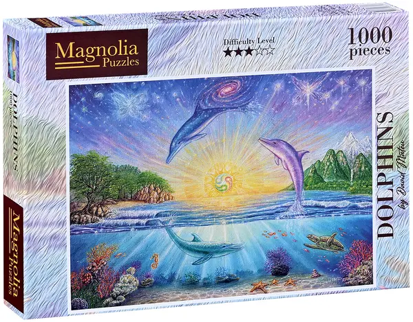 Puzzle Magnolia din 1000 piese - Delfinii