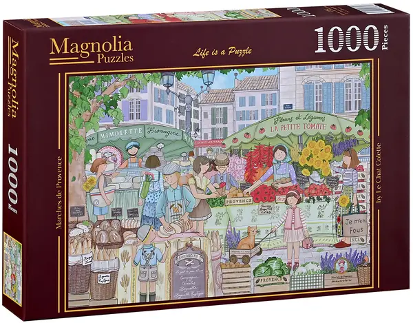 Puzzle Magnolia din 1000 piese - La piață din Provence