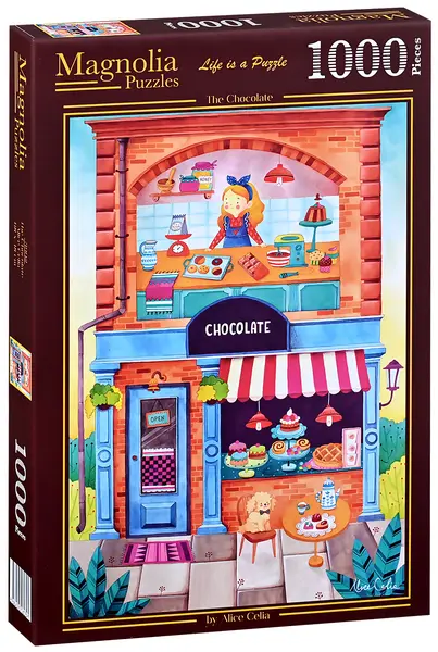 Puzzle Magnolia din 1000 piese - Magazinul de delicii de ciocolată
