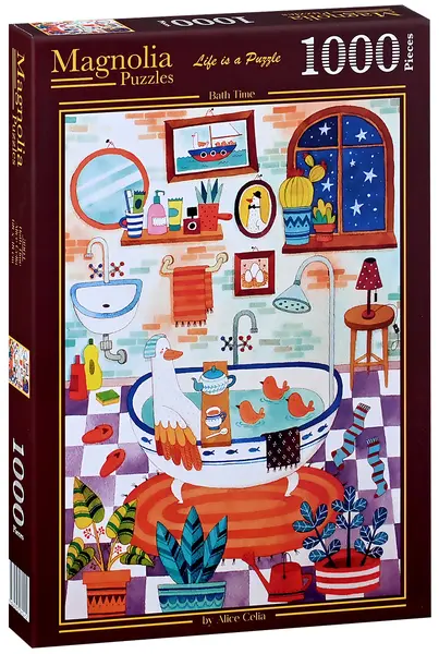 Puzzle Magnolia din 1000 piese - Ora de baie