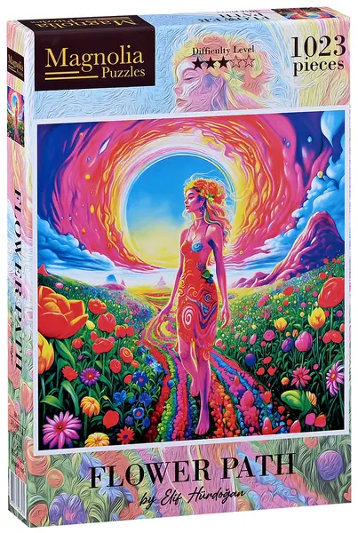 Puzzle Magnolia din 1023 piese - Calea florilor
