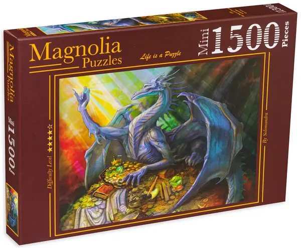 Puzzle Magnolia din 1500 de mini piese - Dragonul și comorile