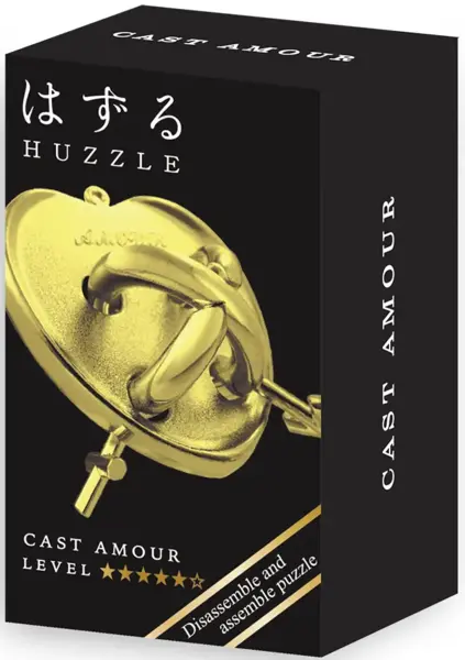 Puzzle mecanic - Mini Huzzle Amour - Gold | Hanayama