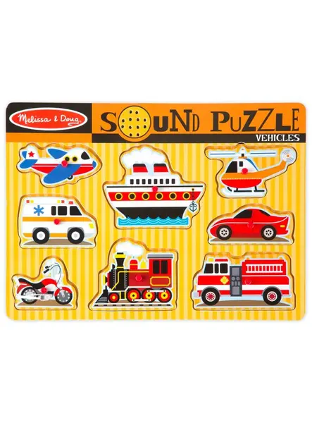 Puzzle Melissa & Doug Vehicles Sound 8pc (50206)