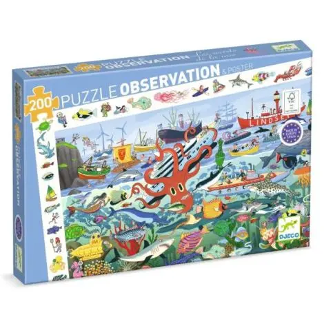 Puzzle Observație Secretele marii, Djeco