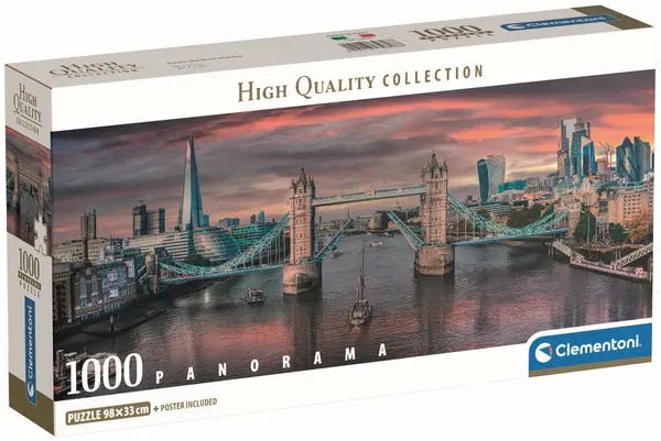 Puzzle panoramic Clementoni din 1000 piese - Peste râul Tamisa