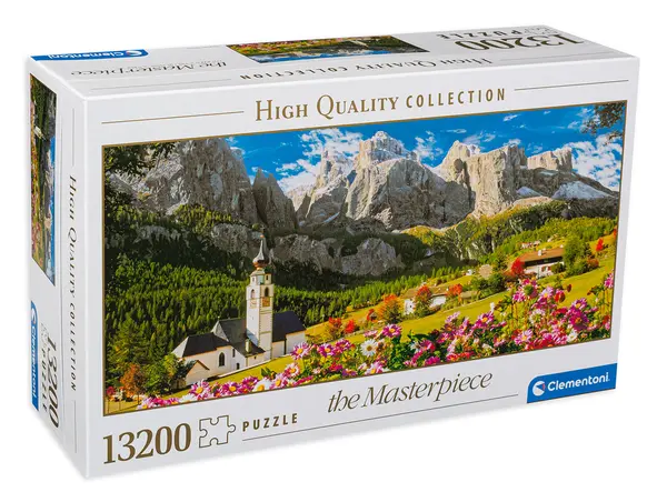 Puzzle panoramic Clementoni din 13 200 de piese - Sate in Dolomiti, Italia