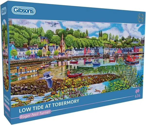 Puzzle panoramic Gibsons din 636 piese - Marea joasă în Tobermory