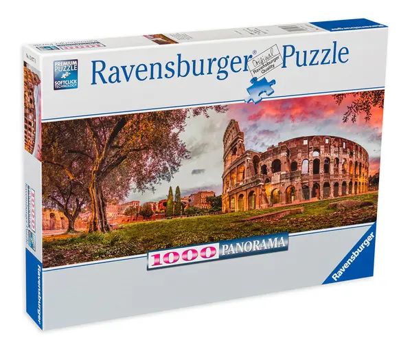 Puzzle panoramic Ravensburger din 1000 de piese - Apus la Colosseum