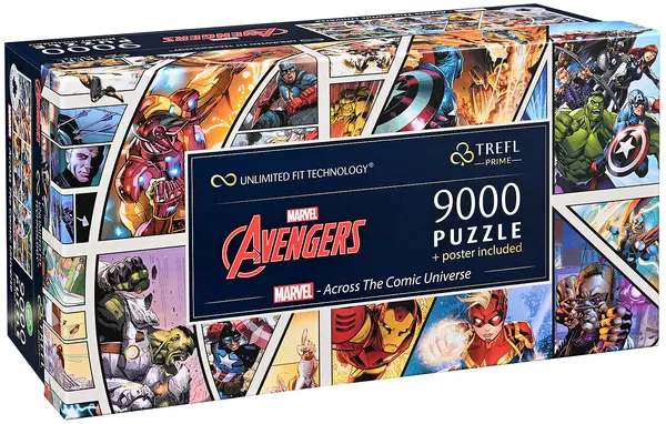 Puzzle panoramic Trefl din 9000 de piese - Comics Universul Marvel