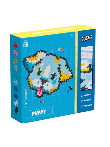 Puzzle pe numere Plus-Plus, 500 piese, Catelus