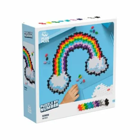 Puzzle pe numere Plus-Plus, 500 piese, Curcubeu