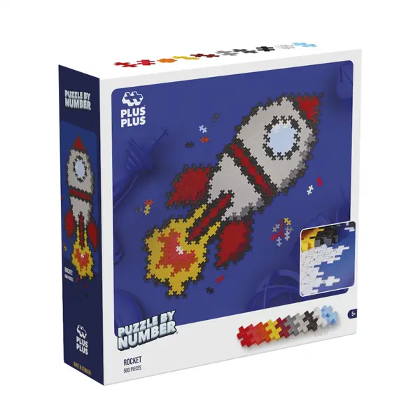 Puzzle pe numere Plus-Plus, 500 piese, Racheta