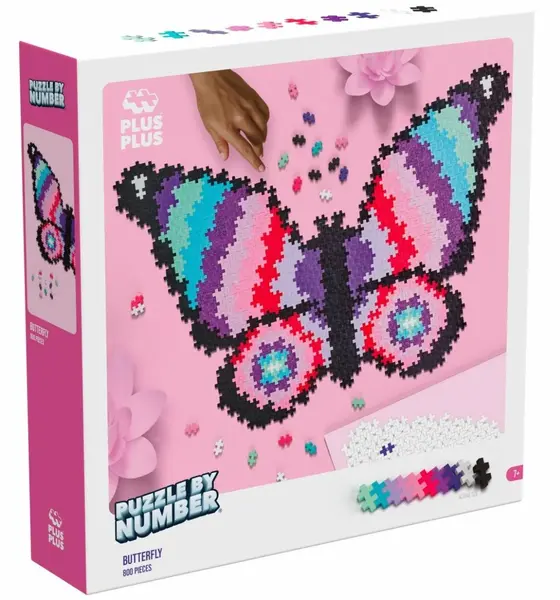 Puzzle pe numere, Plus-Plus, 800 piese, Fluture