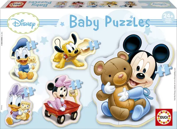 Puzzle pentru bebelus Educa 5 in 1 - Baby Mickey Mouse