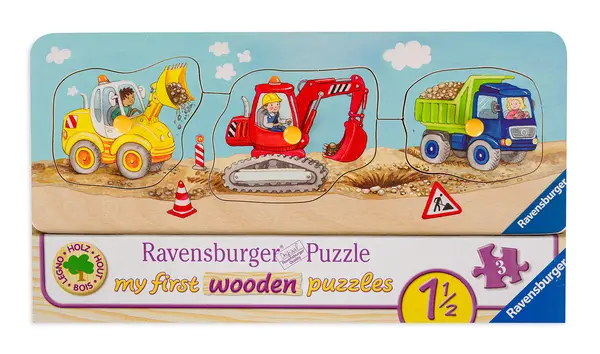 Puzzle pentru bebelusi Ravensburger de 3 piese - My first wooden puzzles