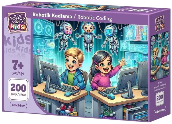Puzzle pentru copii Art Puzzle din 200 piese - Proiectarea robotului