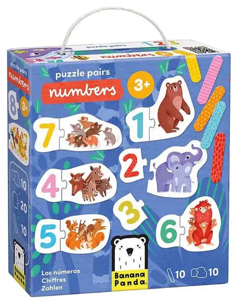 Puzzle pentru copii Banana Panda 10 în 1 - Cifre