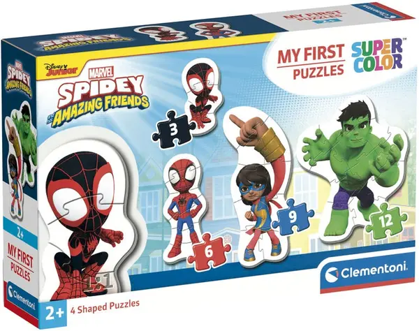 Puzzle pentru copii Clementoni 4 в 1 - Spidey și prietenii săi minunați