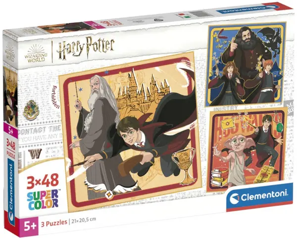 Puzzle pentru copii Clementoni de la 3 x 48 piese - Harry Potter