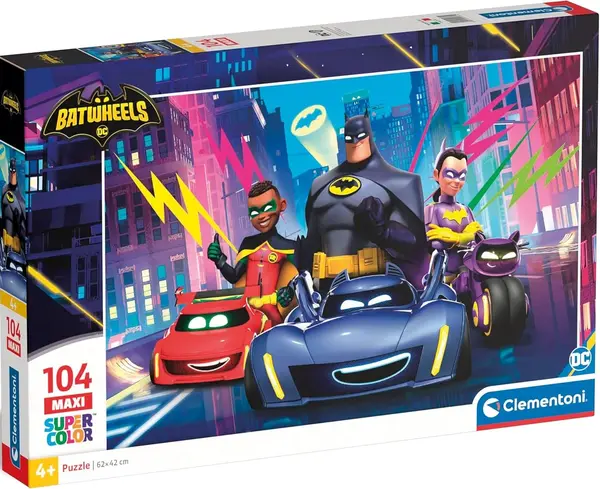 Puzzle pentru copii Clementoni din 104 piese - Batwheels