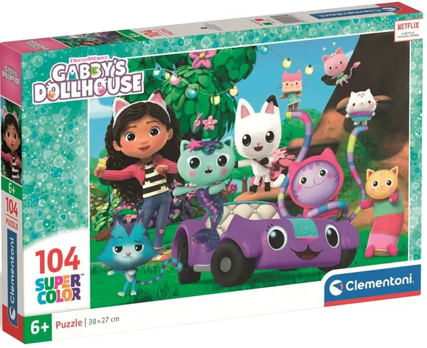 Puzzle pentru copii Clementoni din 104 piese - Casa de păpuși a lui Gaby