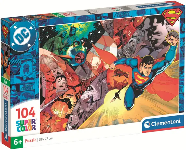 Puzzle pentru copii Clementoni din 104 piese - Superman în acțiune