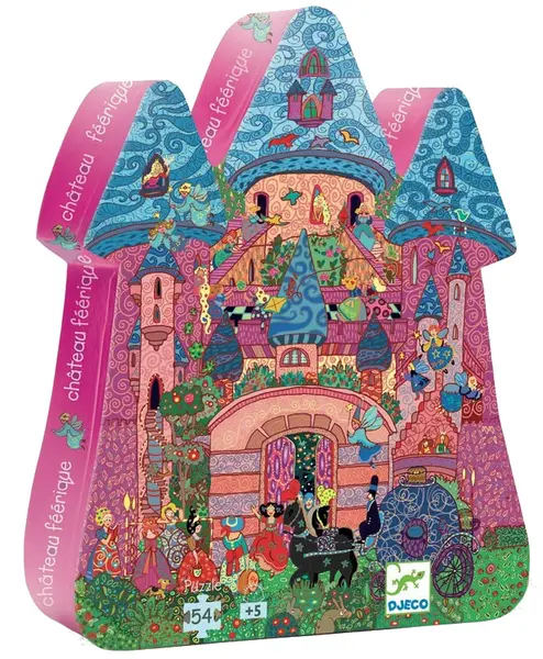 Puzzle pentru copii Djeco de 54 piese - Castelul zanelor