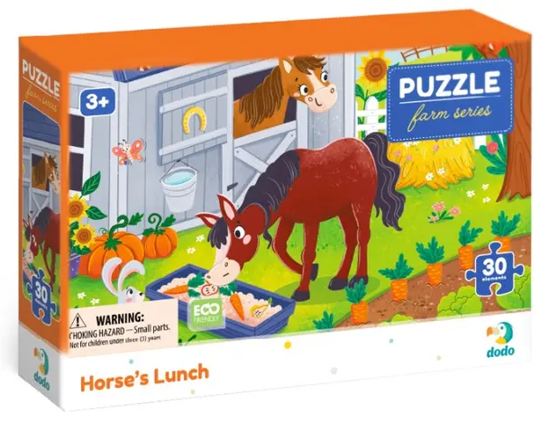 Puzzle pentru copii DoDo din 30 piese - Prânzul cailor