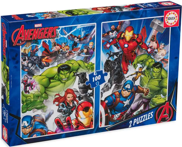 Puzzle pentru copii Educa din 2 x 100 de piese - Vânătorii de răzbunare