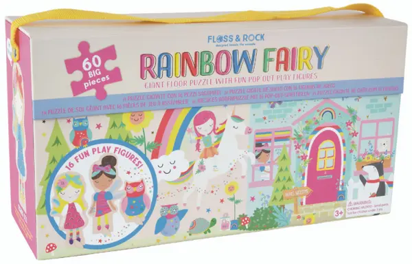 Puzzle pentru copii Floss and Rock - Zana curcubeului, 60 piese