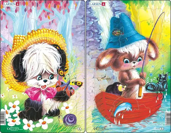 Puzzle pentru copii Larsen din 14 piese - Animale, sortiment