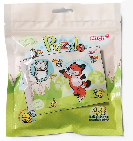 Puzzle pentru copii NICI din 48 de piese - Prietenii din padurea