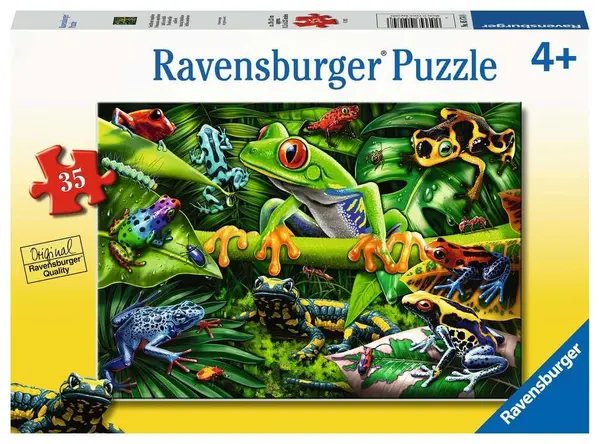 Puzzle pentru copii Ravensburger din 35 piese - Amfibieni uimitori