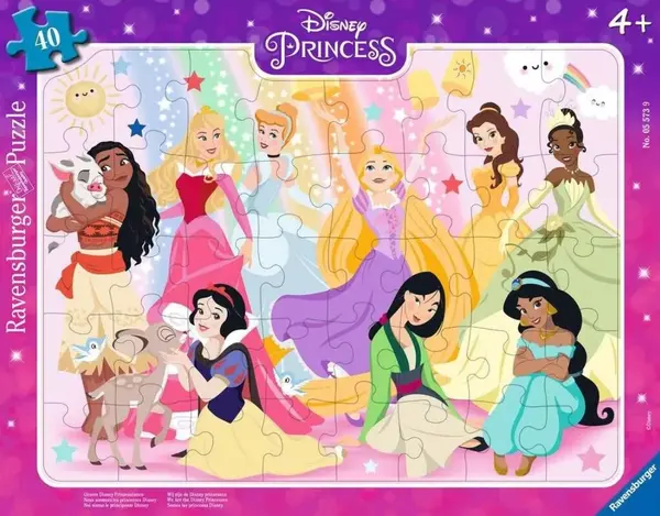 Puzzle pentru copii Ravensburger din 40 piese - Prințese Disney
