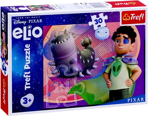 Puzzle pentru copii Trefl din 30 piese- Faceți cunoștință cu Elio