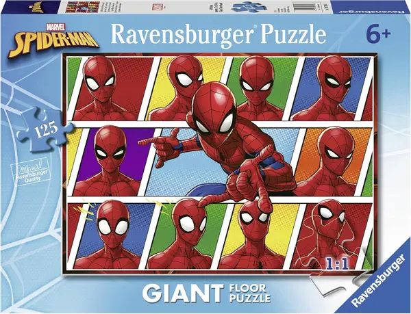 Puzzle pentru podea Ravensburger din 125 piese - Omul-Păianjen