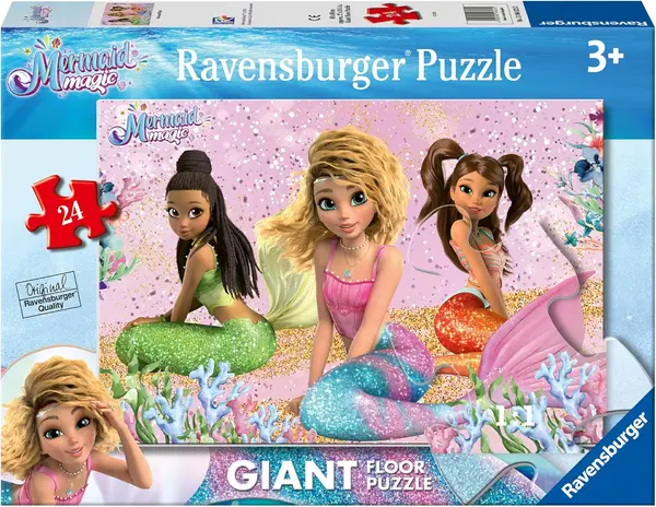 Puzzle pentru podea Ravensburger din 24 piese - Mermaid Magic