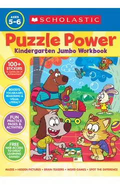 Puzzle Power Kindergarten Jumbo Workbook - Scholastic