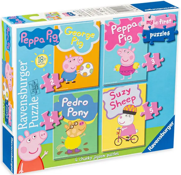 Puzzle Ravensburger 4 în 1 - Peppa Purcelusul