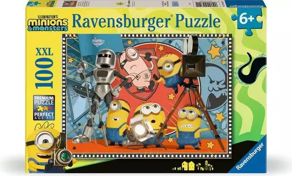 Puzzle Ravensburger de 100 piese XXL - Minioni și monștri