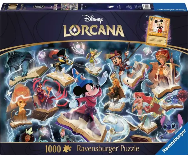 Puzzle Ravensburger de 1000 de bucăți - Disney Lorcana: Glimmers of the Realm - Steel