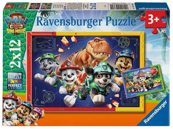 Puzzle Ravensburger de 2 x 12 piese - Paw Patrol: Dino Film
