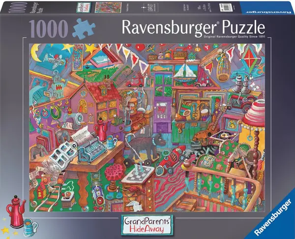 Puzzle Ravensburger din 1000 de bucăți - Cameră la mansardă