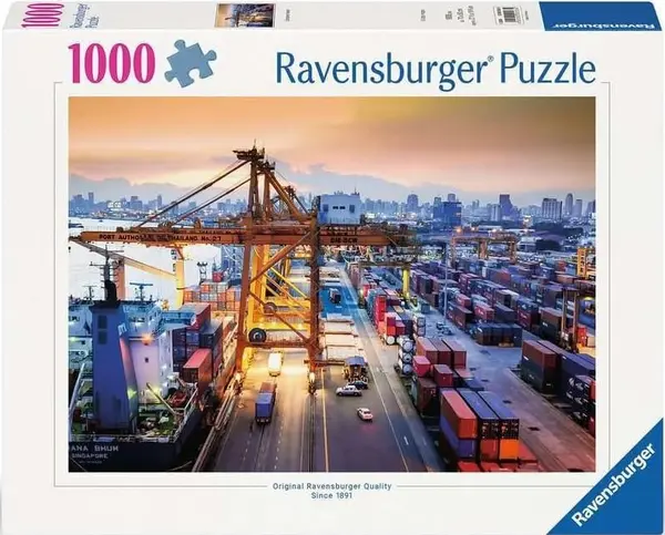 Puzzle Ravensburger din 1000 de bucăți - Portul Hamburg