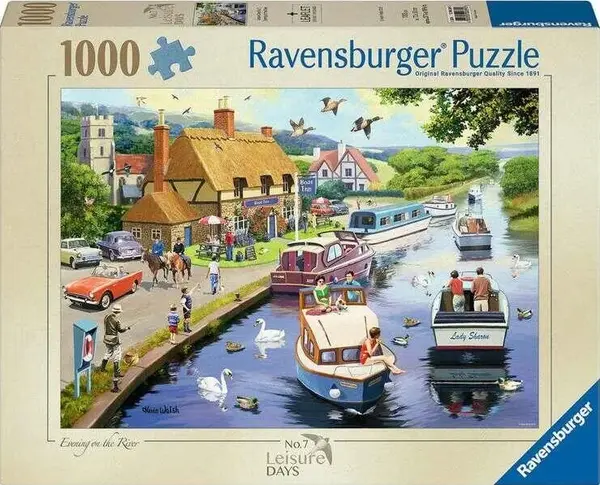 Puzzle Ravensburger din 1000 de bucăți - Seară pe râu