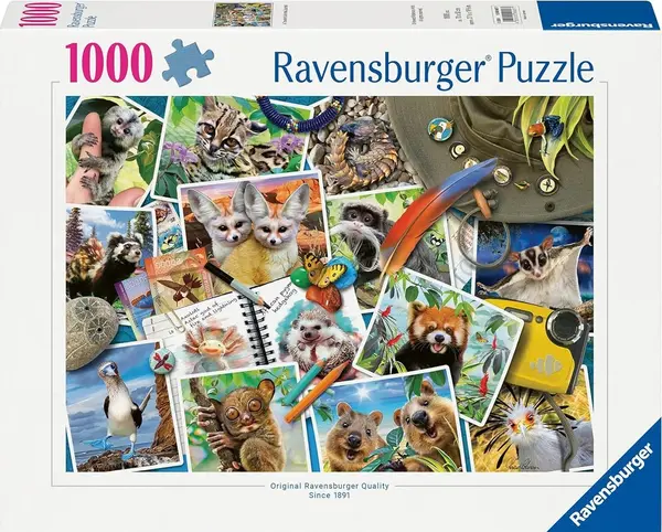 Puzzle Ravensburger din 1000 de bucăți - Un jurnal de călătorie prin lumea animală