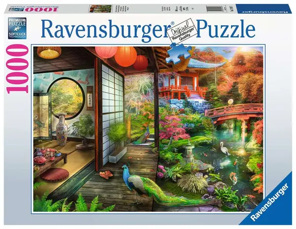 Puzzle Ravensburger din 1000 de piese - Grădina japoneză de ceai din Kyoto