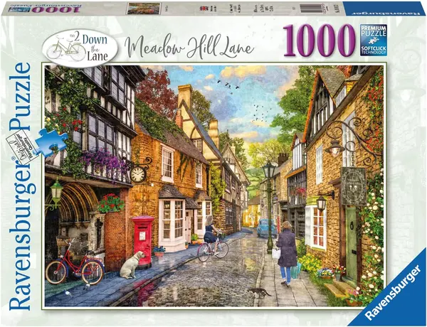 Puzzle Ravensburger din 1000 de piese - Pe aleea nr.2, Meadow Hill Lane